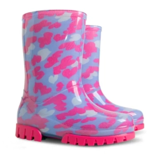 Dívčí holínky Demar Twister Print 0036 C srdíčka