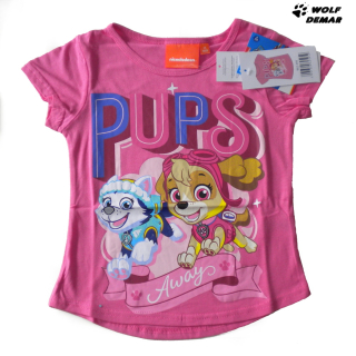Dívčí tričko SETINO 962-595 Tlapková patrola sv. růžové