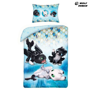 Povlečení do postýlky Jak vycvičit Draka 100x135 + 40x60 cm