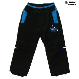 Softshellové kalhoty s fleecem KUGO HK1770 černá + modrá