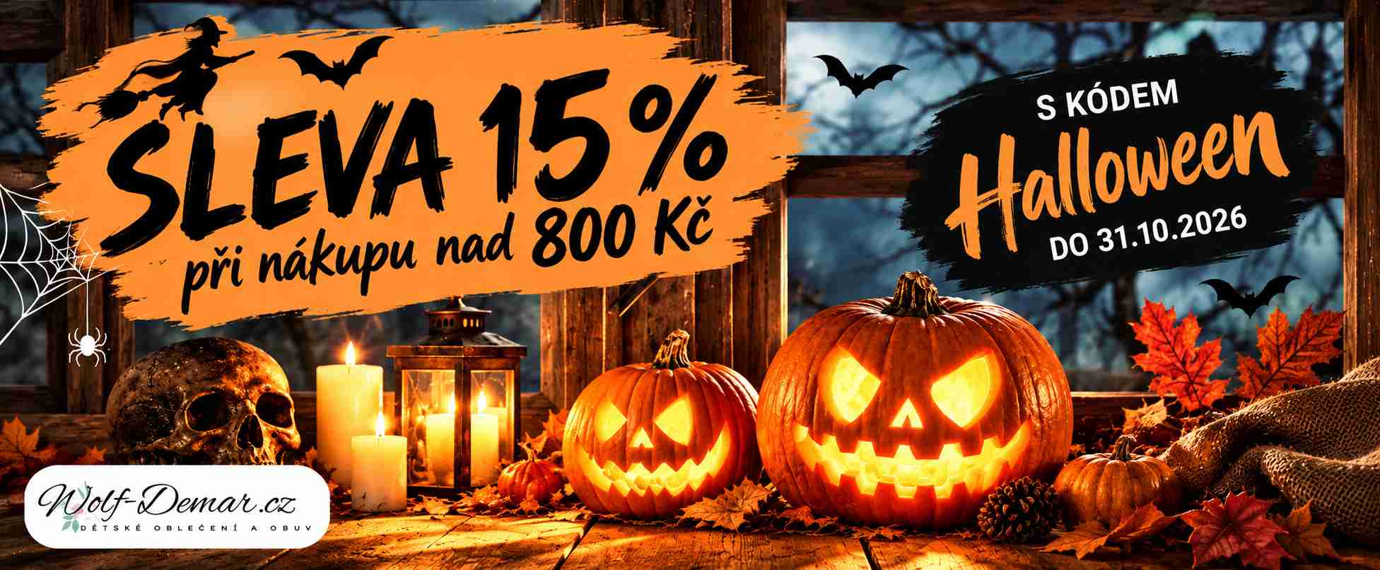 Banner upozorňující na slevu 15%